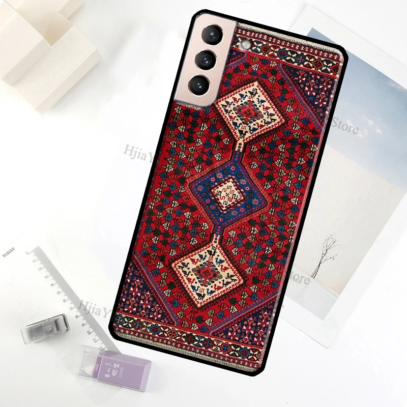 Persian Carpet Floral Pattern Case For Samsung Galaxy S23 Ultra Note 20 10 S9 S10 Plus S20 S21 FE S22 Ultra Phone Cover