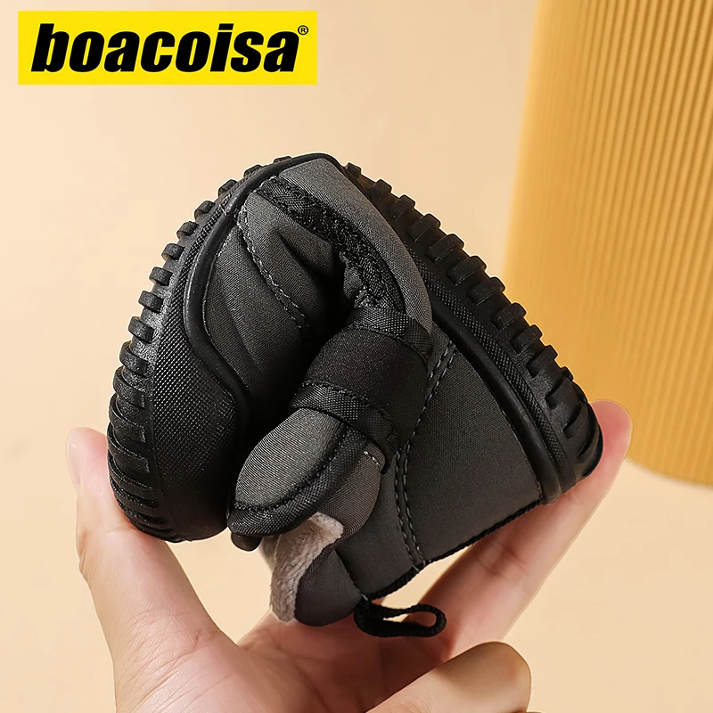 Kids Winter Snow Short Boots Outdoor Non-slip Waterproof Soft Plush Shoes For Girls Boys Warm Waterproof Children's Sneakers - view 6