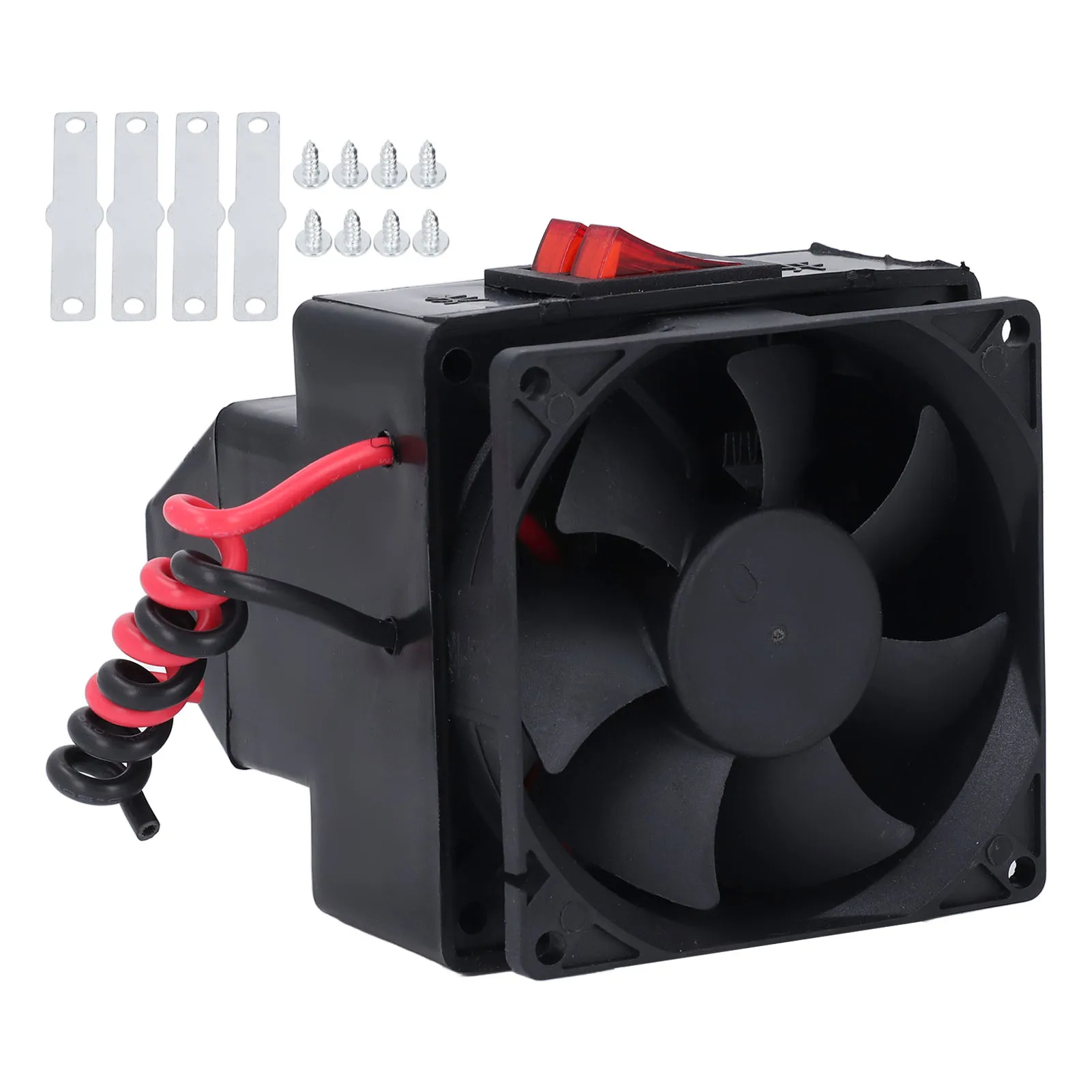 

Car Heater, Automobile Windscreen Heater DC12V 300W Double Switch Temperature Adjustable Portable Car Heater Defroster