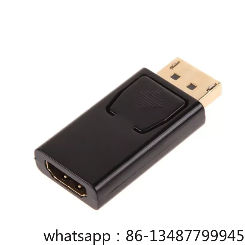 محول مطلي بالنيكل الذهبي للفيديو ، محول فائق الدقة 4K ، منفذ عرض قياسي ، ذكور DP إلى HDMI أنثى ،