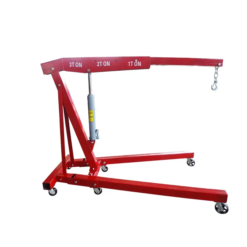 Engine small crane, auto repair mobile folding crane hydraulic car engine hanger