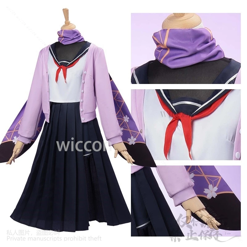 Аниме Ono Tsukuyo Косплей Костюм Игра Синий Архив JK Матросский Костюм Длинное Платье Симпатичный Парик В Японском Стиле Для Девочек Женщин Индивидуальные