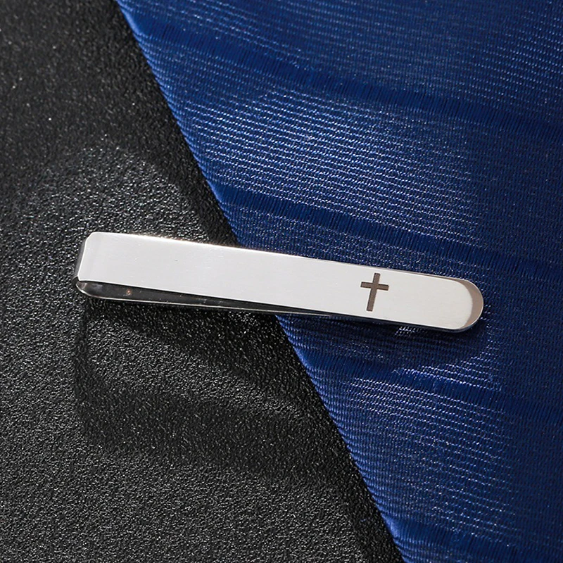 New Fashion Cross Classic Tie Clips Metal Necktie Pin For Men Formal Wedding Ceremony Male Women Ties Suit Accessories
