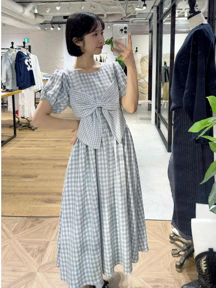 Popular Anime Merchandise - 甘い蝶結びチェック柄ワンピース新入荷和風人気ドレス大人サイズ在庫あり漫画アニメグッズ