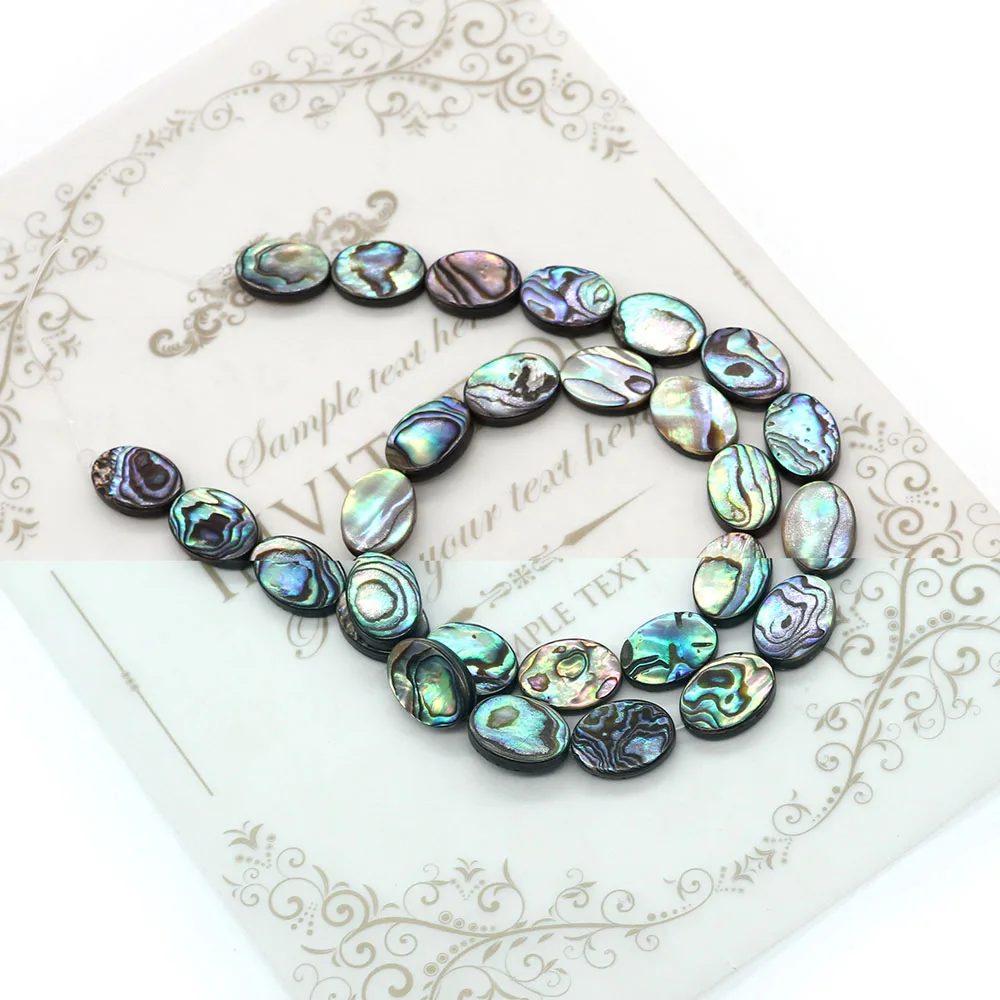 Natural Abalone Beads Oval 6x8mm-18x25mm Fashion Ladies Charm DIY Making Bracelet Necklace Earrings Accessories Gift 1pcs