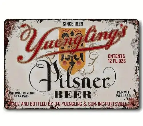 Yuengling;s Pilsner Beer Vintage Novelty Metal Sign ; Wall Art