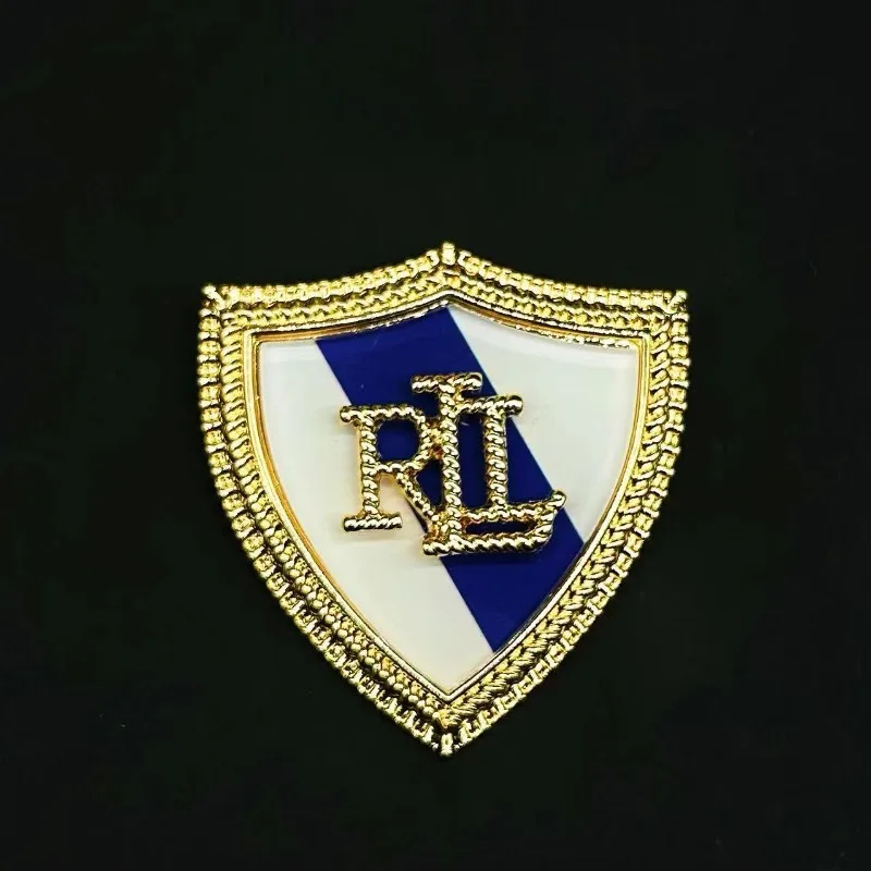 

New Vintage Designer Luxury Brooch Fashion Letter Shield High Quality Brooch for Men and Women