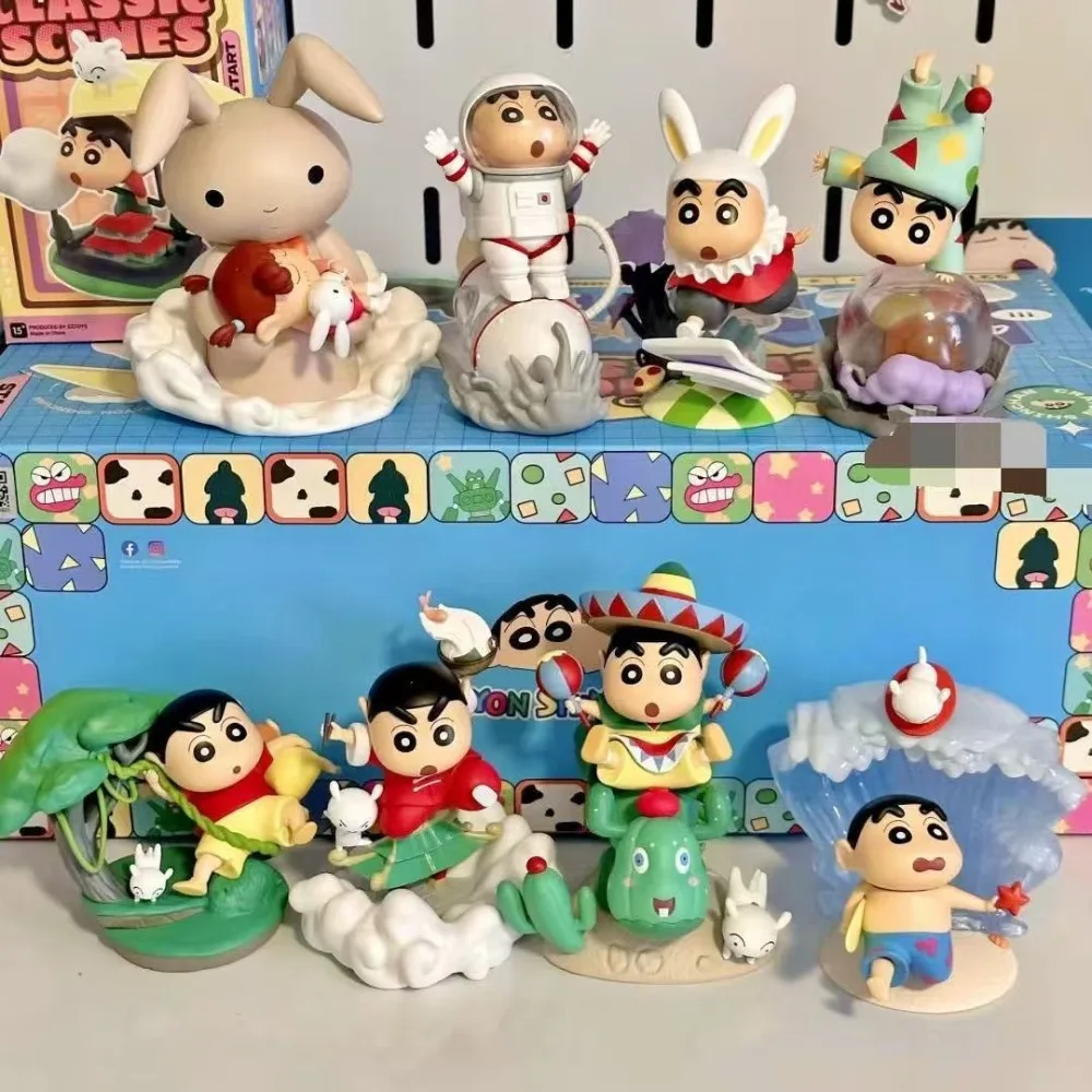 

Crayon Shin chan Classic Scene Series Blind Box Trendy Play Peripheral Doll Desktop Ornament Doll Toy Birthday Gift