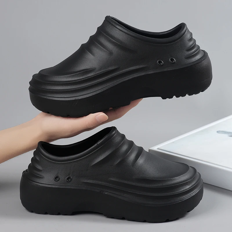 

Hotel Chef Shoes Four Seasons Non-slip Waterproof Oil-proof Kitchen work shoes Men's casual Joker light EVA Outdoor Garden Shoes