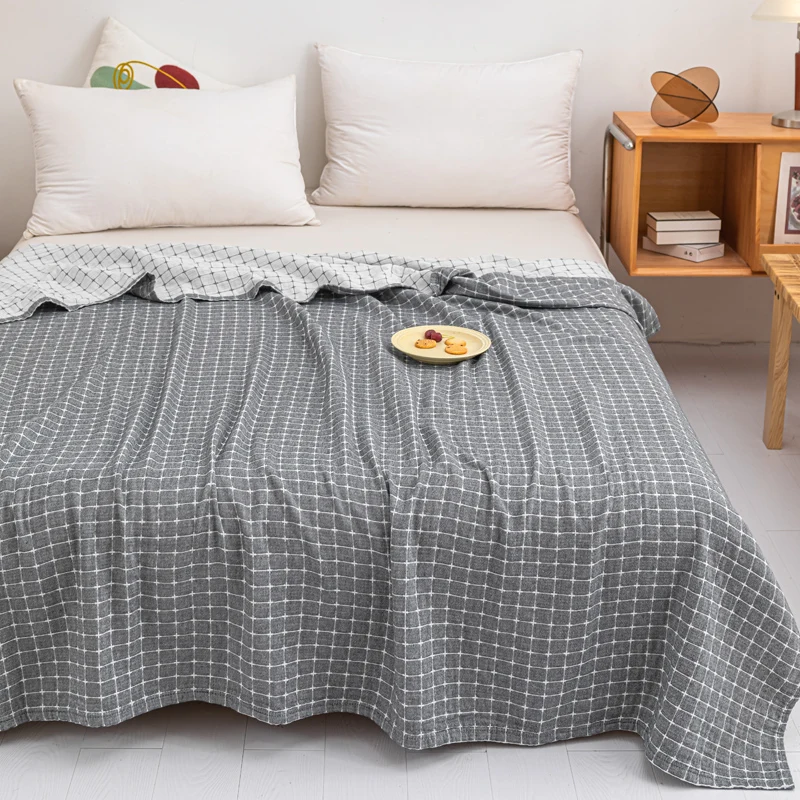 1pc 100% Cotton Blanket Jacquard Towel Blanket Plaid Style Bedspread 150X200/200X230cm Bed Blankets Home Sofa Plaids manta