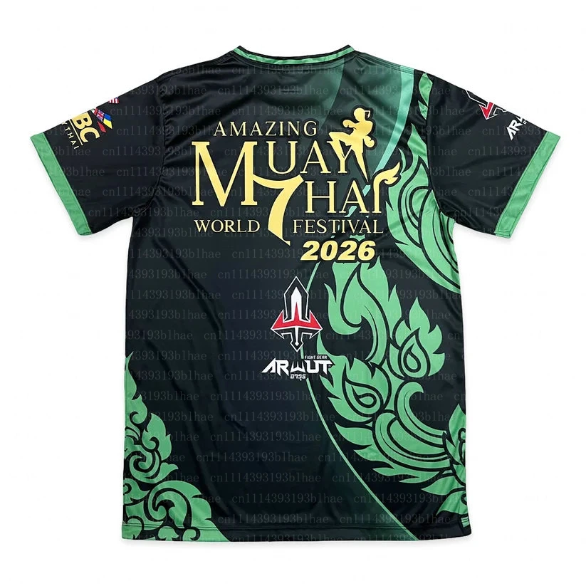 WBC Muay Thai 3D Print Men's Jersey World Festival Sportwear Male T-shirt Summer MMA Boxing Training Uniform Short Sleeve Tops