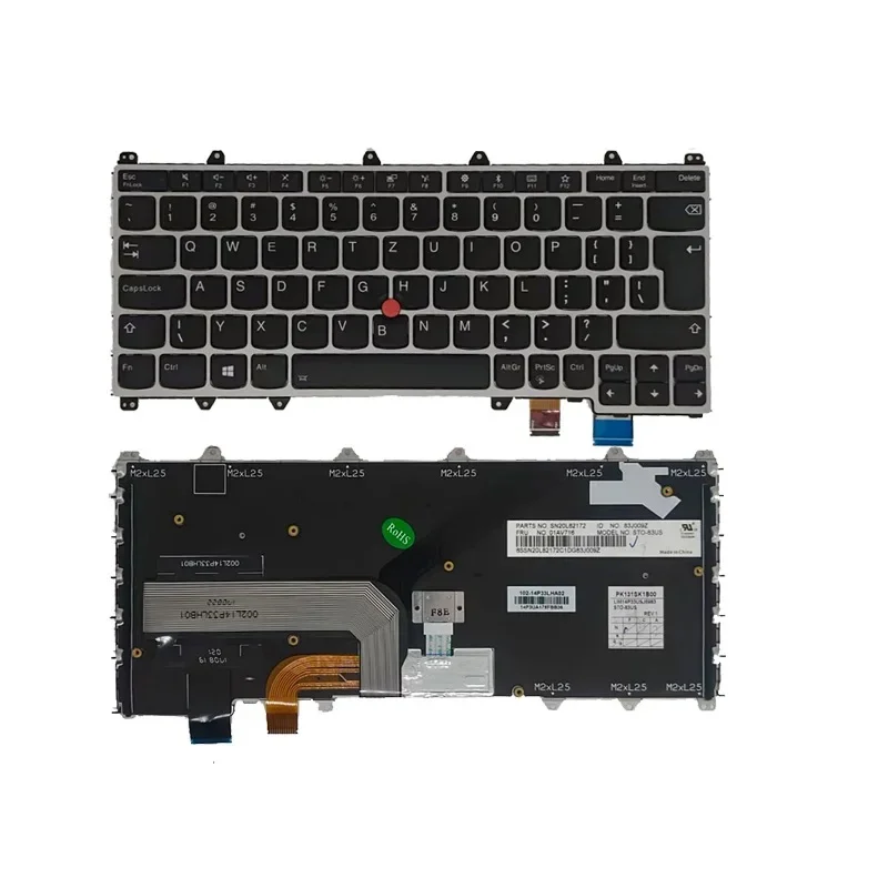 Laptop Keyboard For Lenovo Thinkpad X380 Yoga Yoga260 Yoga370 S1 Yoga 3rd 4th US UI  SP With Backlight Trackpoint 01AV726 01EN