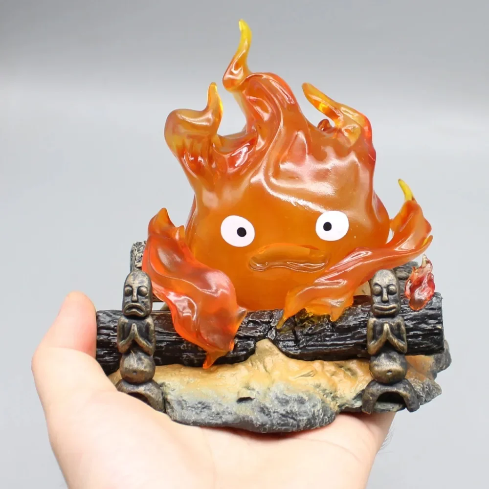 Cartoon Calcifer Objects Lamp Cartoon Anime 12cm Candle Desktop Action Figures Model Statue Pvc Model Collection Ornament Toys