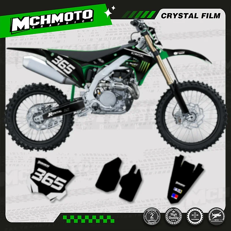 

MCHMFG мотоциклетные графические наклейки, комплект наклеек для KAWASAKI KXF450 KX450 2019-2023 KXF250 KX250 2021 2022 2023 2024 005