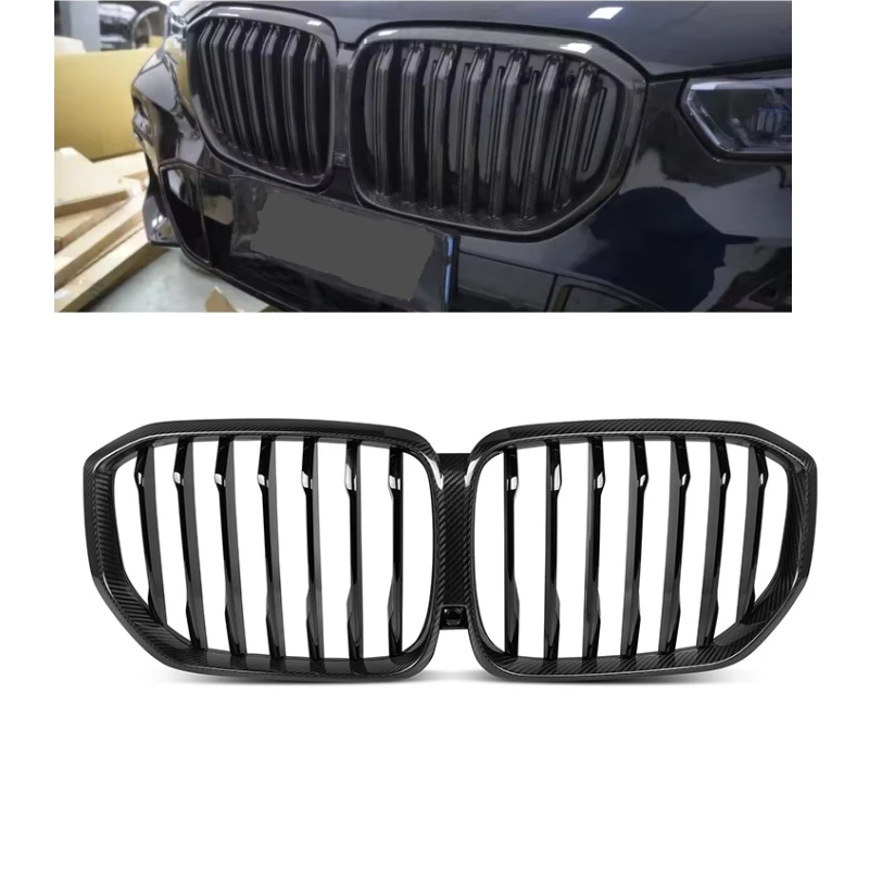 

Dry Carbon Fiber Single Slat Car Front Kidney Grill for BMWS X5 G05 Pre-LCI 2019-2020 G05 Grill