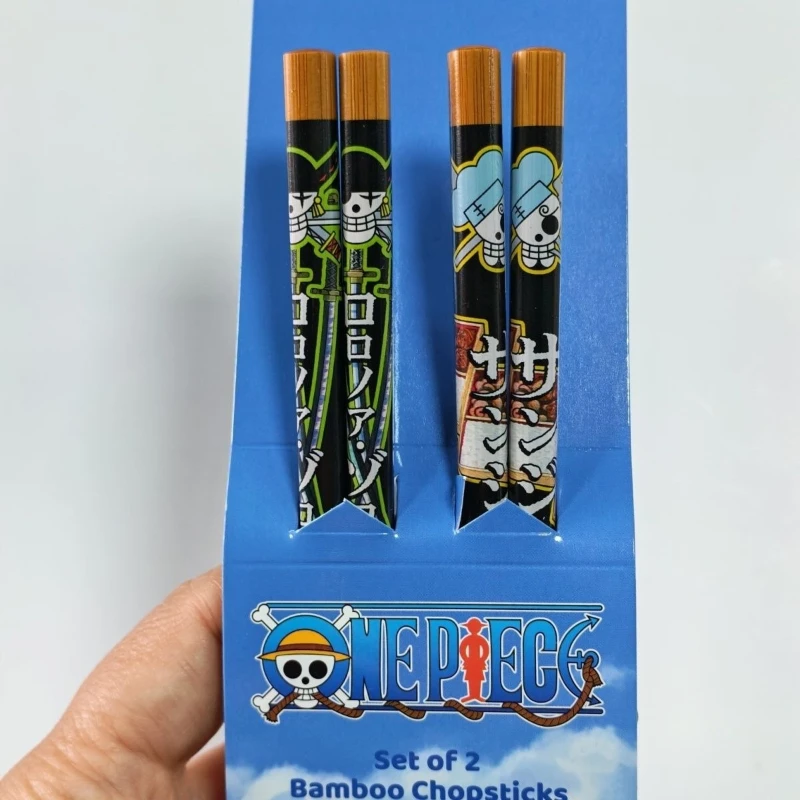 One Piece Monkey D. Luffy Roronoa Zoro Sanji Anime Merchandise Cartoon Niedliche Essstäbchen für Zuhause Rutschfeste und Hitzebeständige Tischware – Detail 5