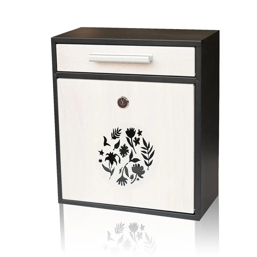 

Уличный почтовый ящик большой вместимости для дома, из оцинкованной стали, нержавеющий, металлический почтовый ящик на столб, 1210.54.7 Flower Hollowe