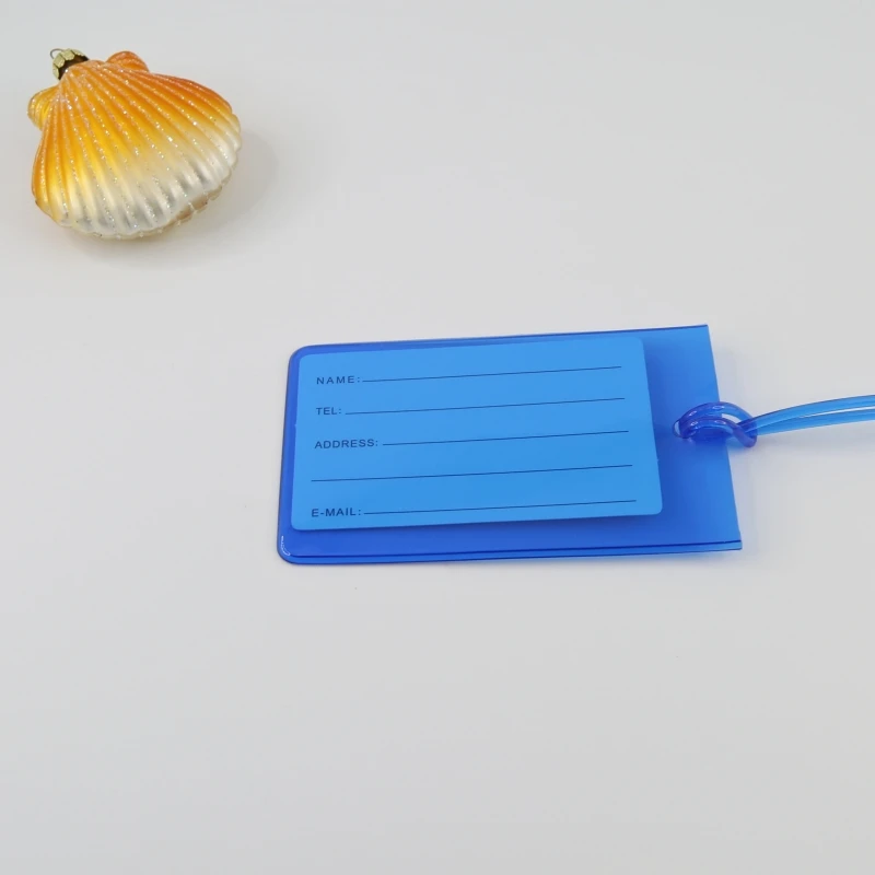 10PCS Weiche Pvc Reise Gepäck Tag Flugzeug Farbe Silikon Großhandel Koffer Label Zubehör Tasche Name Air Tag Karte Hülse – Detail 12