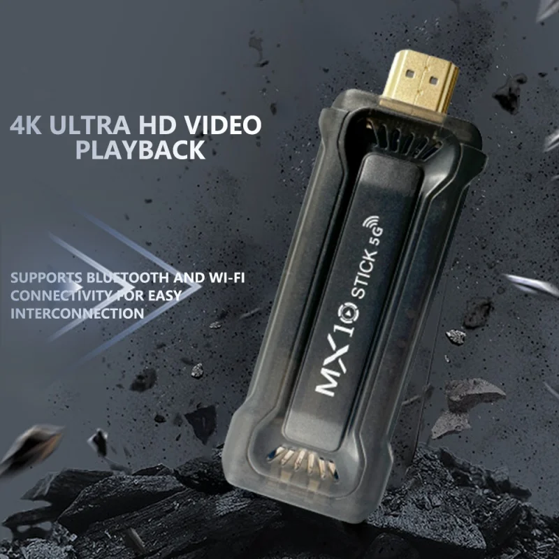 MX10 TV stick Android 11 OS HDR set top 4K 1080p 2.4g/5G WiFi smart TV sticks for Google YouTube Netflix network media player