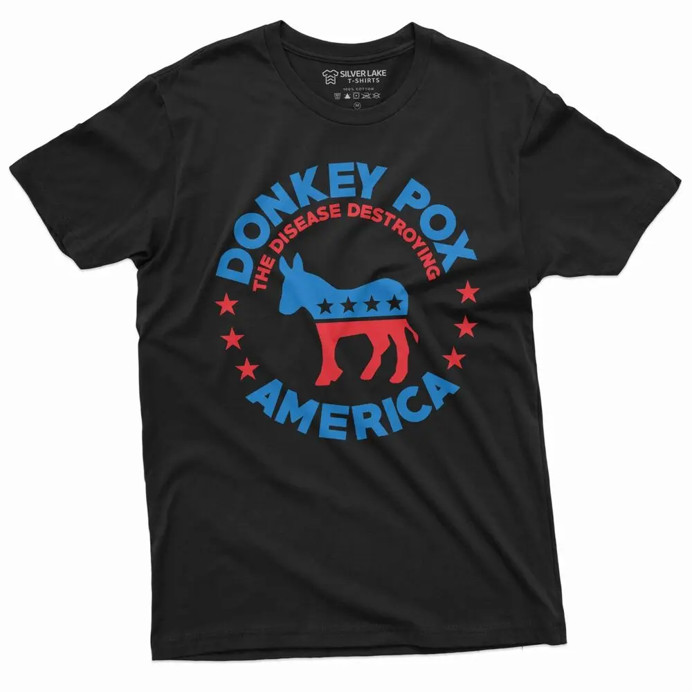 

Donkey Pox Anti Biden Mens T-shirt Republican party Pro Trump AntiBiden Shirt T