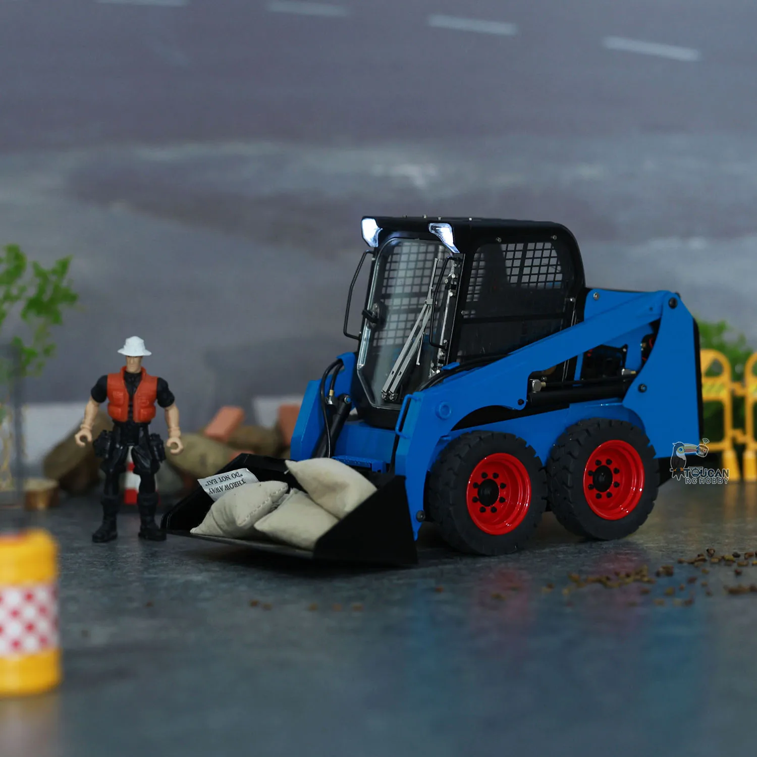 ON SALE Metal 1/14 Hydraulic RC Skid-Steer Loader SM450 Remote Control Wheeled Car RC Toys Light Sound System Gift Model