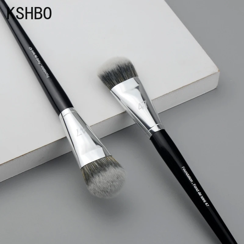 KSHBO Foundation Brush 47 Broom Head Liquid Foundation Shadow Repairing Brushes Women Face Base Makeup Beauty Professional Tools