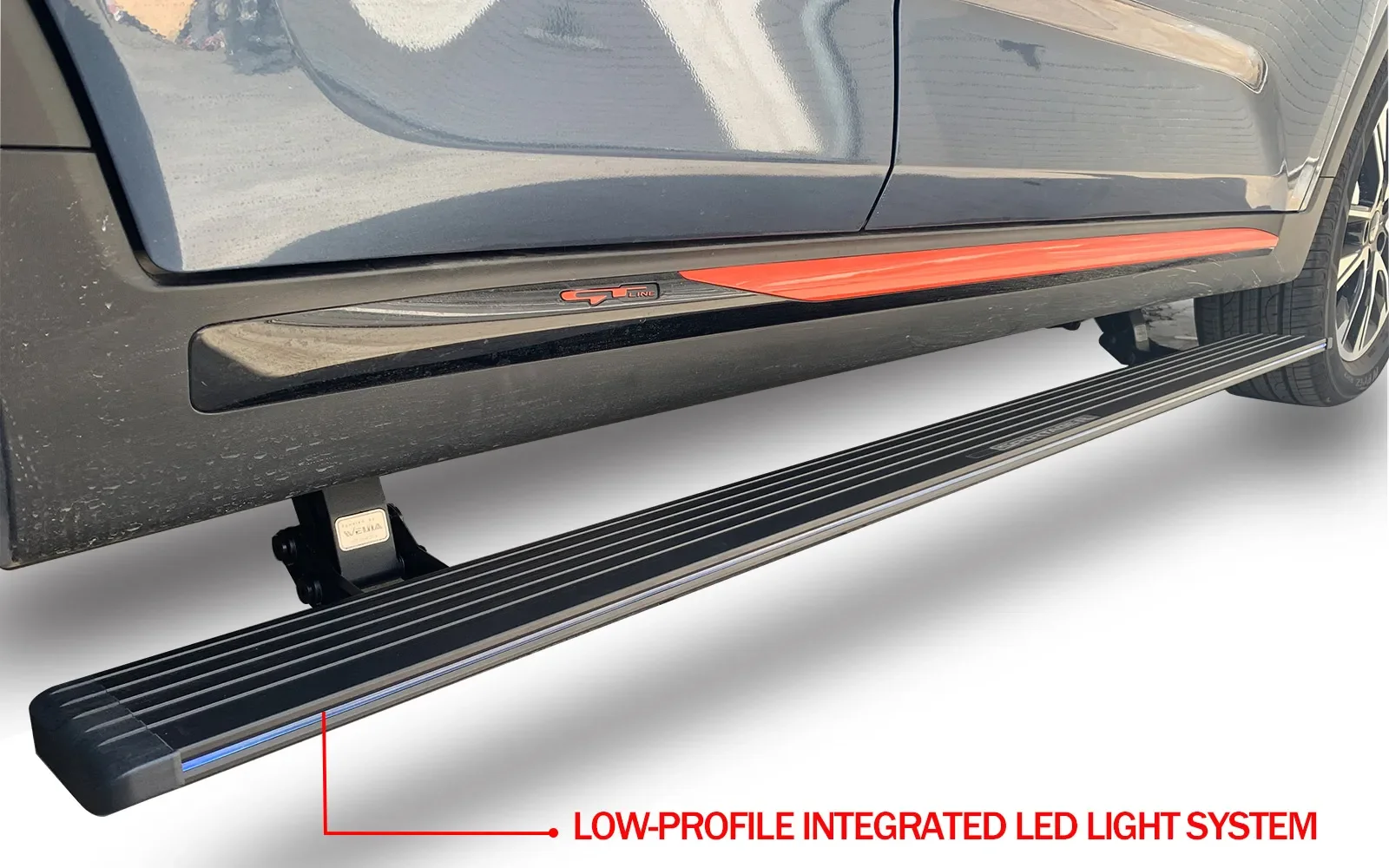 Integrated Led Light Running Boards Electric telescopic footrest auto power side step for Porsche Cayenne Macan