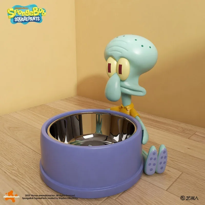 

Spongebob Squidward Multifunctional Storage Rack Pet Food Bowl Bowl Decoration Storage Ornaments Anime Cartoon Send To Friends