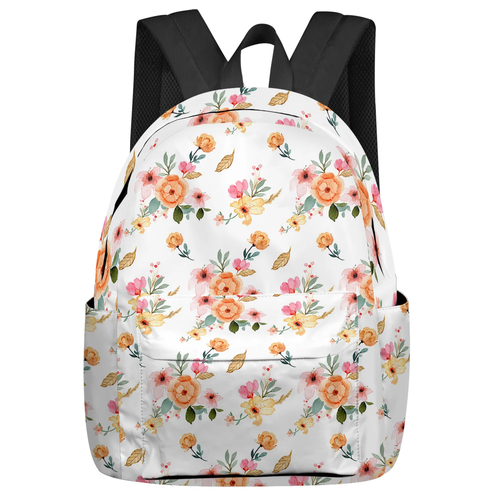 

Flowers Plants Watercolor Backpack School Bags for Teenagers Students Laptop Bag Women's Casual Travel Backpack