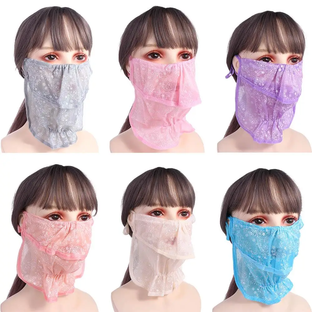 

Face Shield Fishing For Women Sun UV Protection Sports Sunscreen Hiking Face Cover Face Scarves Neck Scarf Ice Silk Mask