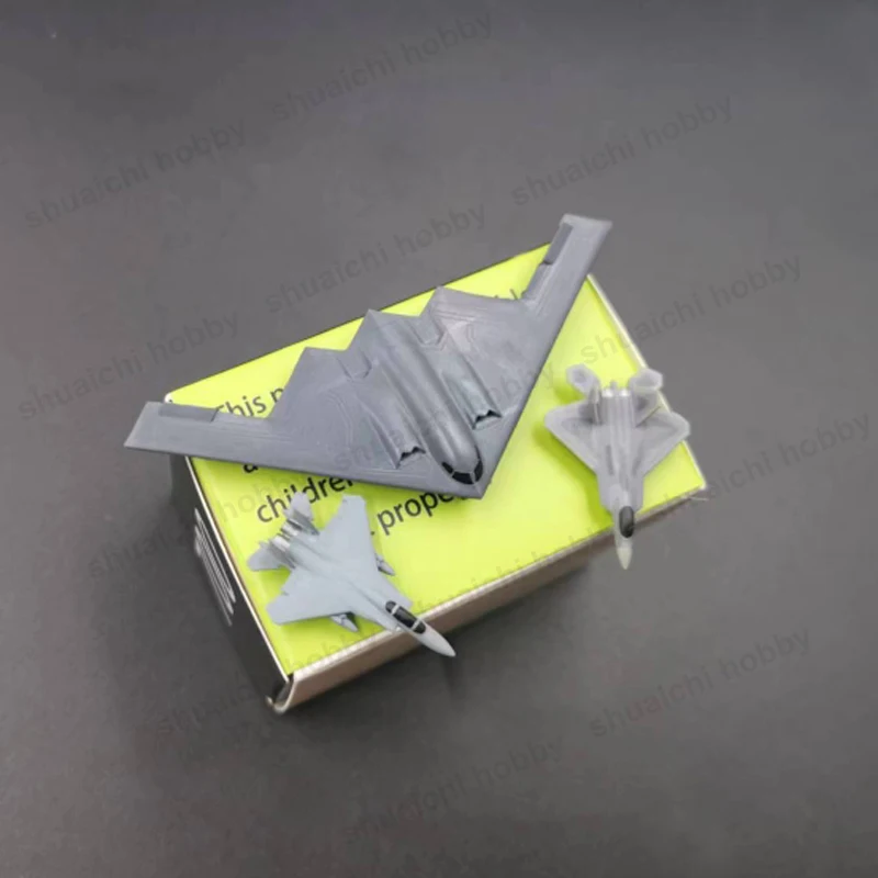 Kit de simulación de bombardero estratégico, de combate de F-15 F-22, bricolaje, decoración de aviones de lucha de colores, 1 Juego, modelo a escala 1/700, B-2