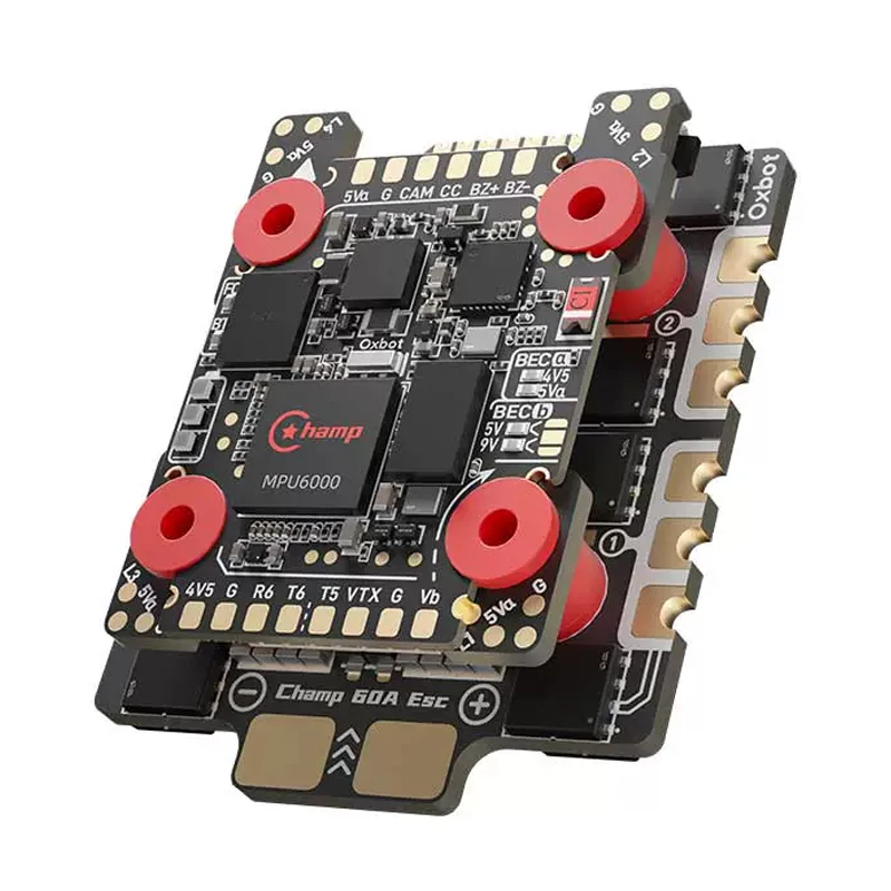 1Set FPV Racing Drone 3-8S FC&ESC Stack 60A 4-in-1 Speed Regulator Support BetaFlight Flight Controller Firmware Dual BEC Module