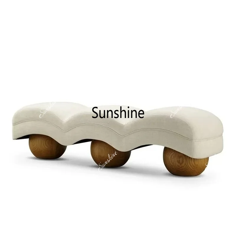 Modern Sail Stool Bedroom Solid Wood Bench Cloakroom Sofa Stool