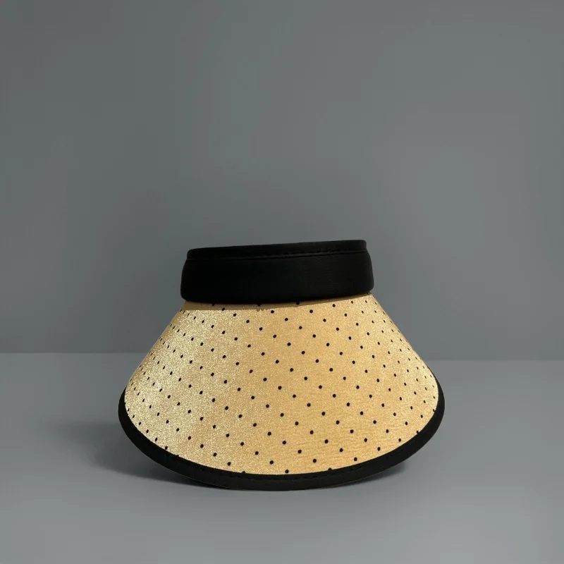 

High Quality Polka Dot Visor Sophisticated Sun Hat Couples Memorable Festival Gift Trendy Similar Headwear Sun Hats for Women