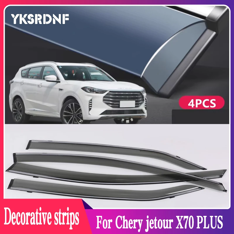 Upgradation Window Visor Vent Shade Rain/Sun/Wind Guard 4PCS car Accessories Beautify Fit For 21 22 2023 Chery jetour X70 PLUS