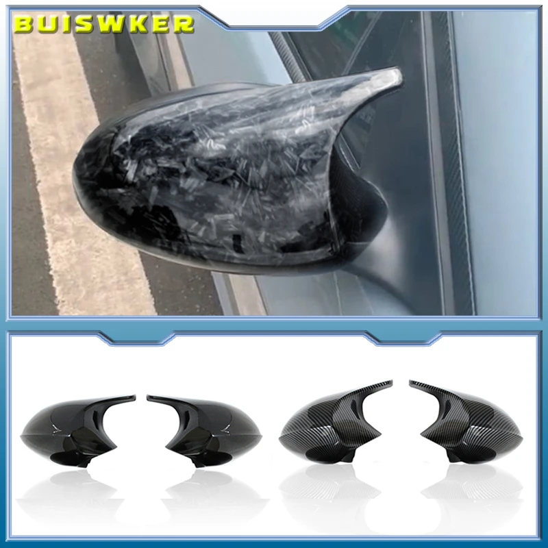 

1pair For BMW E87 E81 E82 E90 E91 E92 E93 Rear View Side Case Trim ABS Carbon Fiber Style Car Rearview Mirror Cover