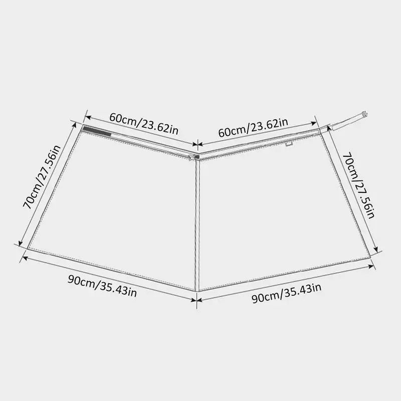 Wodoodporna spódnica przeciwdeszczowa Outdoor Wiatroszczelna damska półdługa lekka kurtka przeciwdeszczowa Camping Spódnica turystyczna Pasuje do talii 70-120 cm — zdjęcie 7