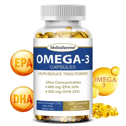Omega 3 Fish Oil | High EPA + DHA Triple Strength Capsules, Helps with Joints Skin, Immune Support Nutraceutical