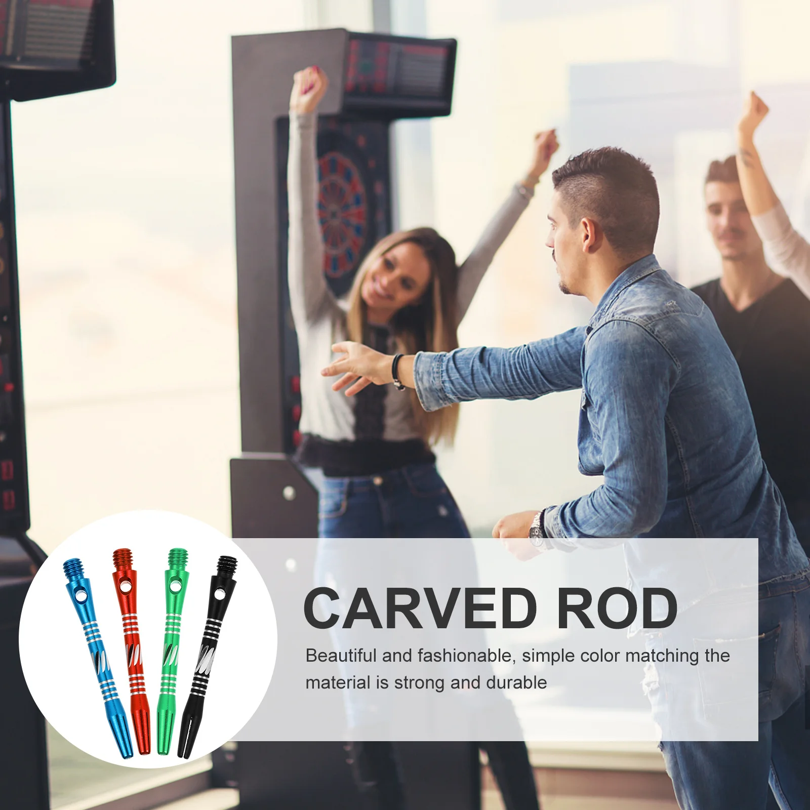 12 قطعة 46 مللي متر سبائك الألومنيوم دارت مهاوي الموضوع القياسية استبدال الملحقات الألعاب قضبان رمح الموضوع الجذعية #5