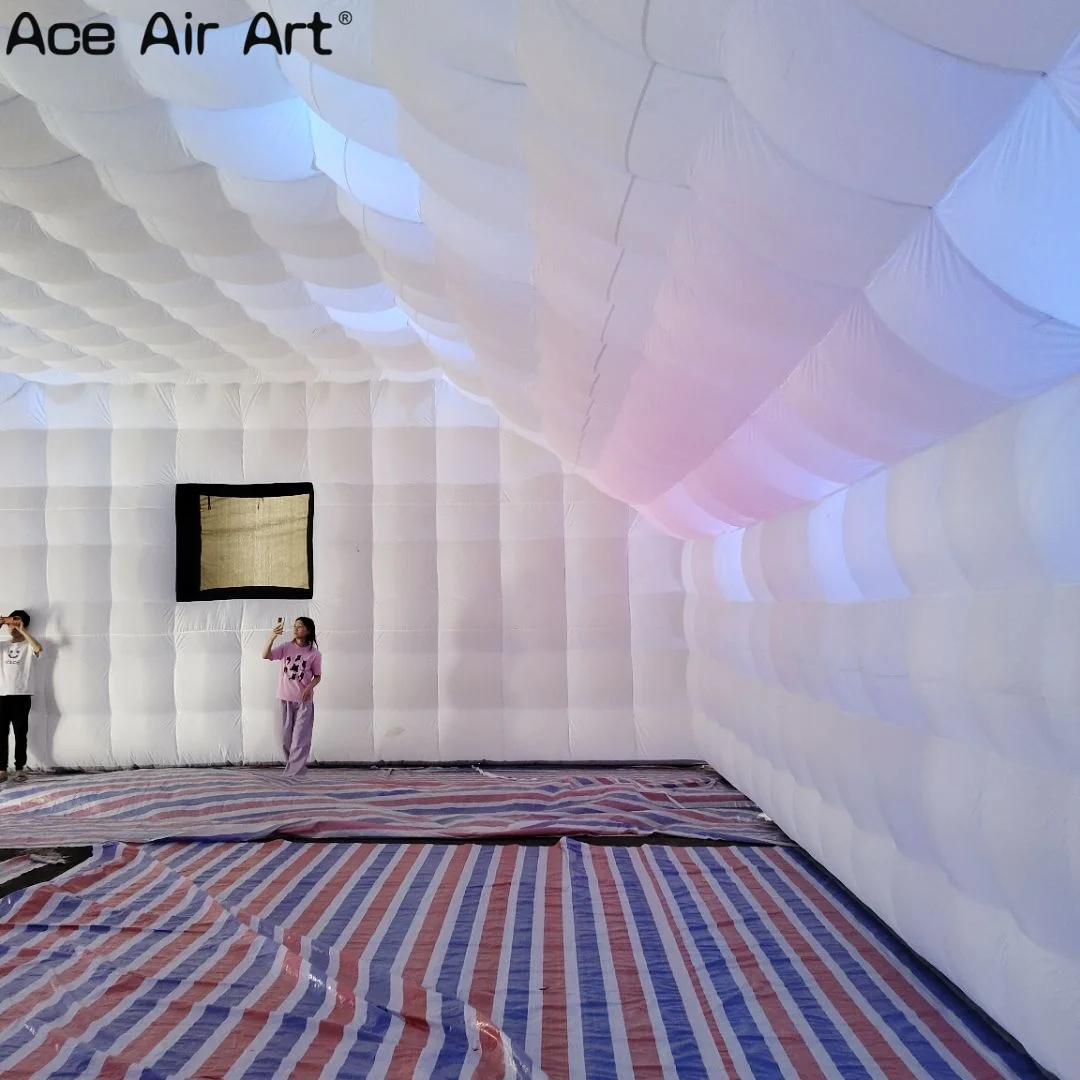 Barraca inflável da boate, grande barraca inflável da festa da propaganda do diodo emissor de luz exterior para DJ, eventos, atividades de casamentos e shows comerciais