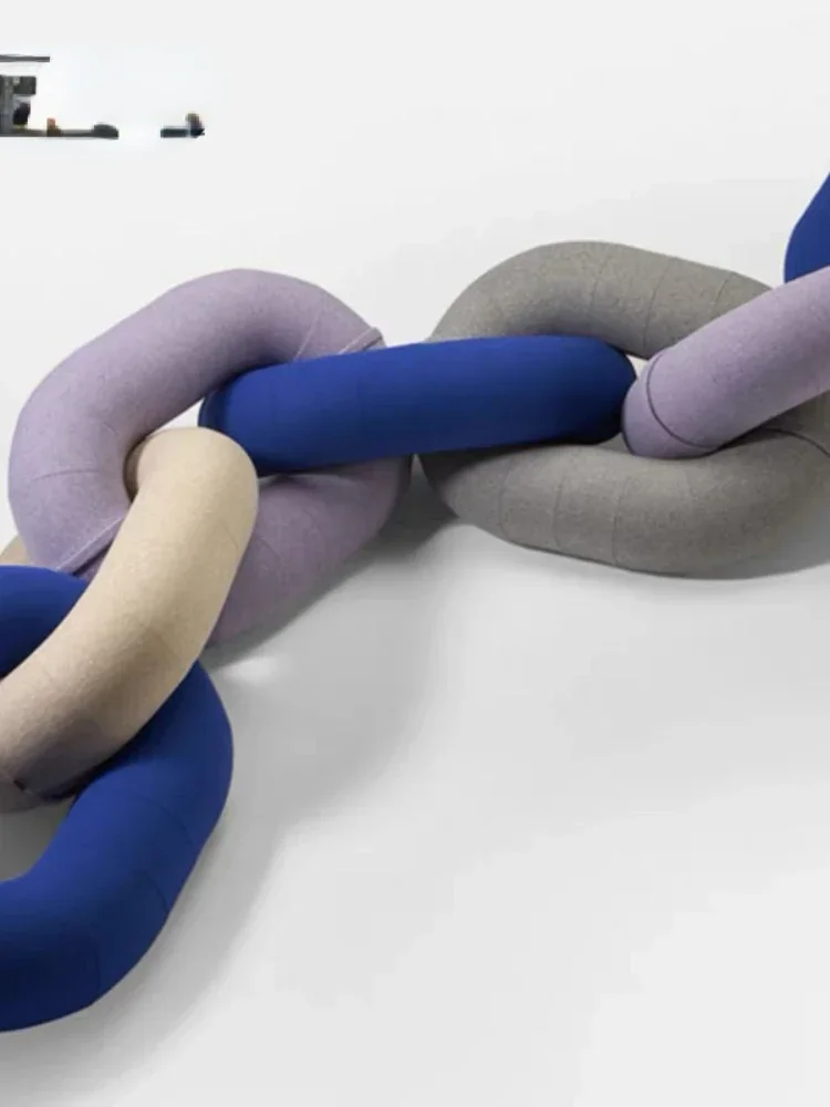 سلسلة أريكة ردهة الفندق النسيج مزيج خياطة الأريكة كسول مقعد واحد