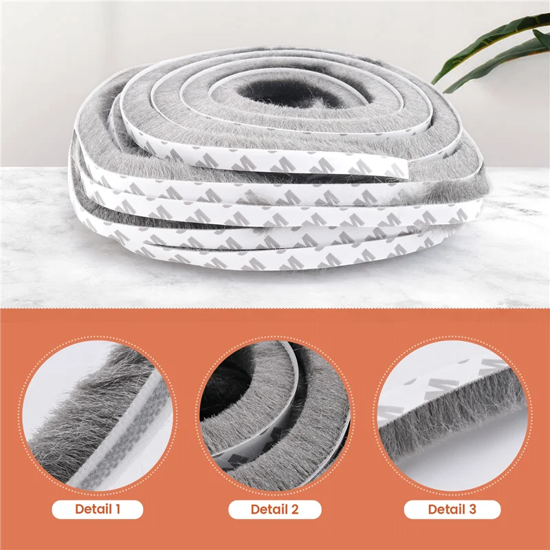 GOOD-33Ft/10M Windows 도어용 자체 접착 씰 스트립 Weatherstrip 방음, 방풍, 방진