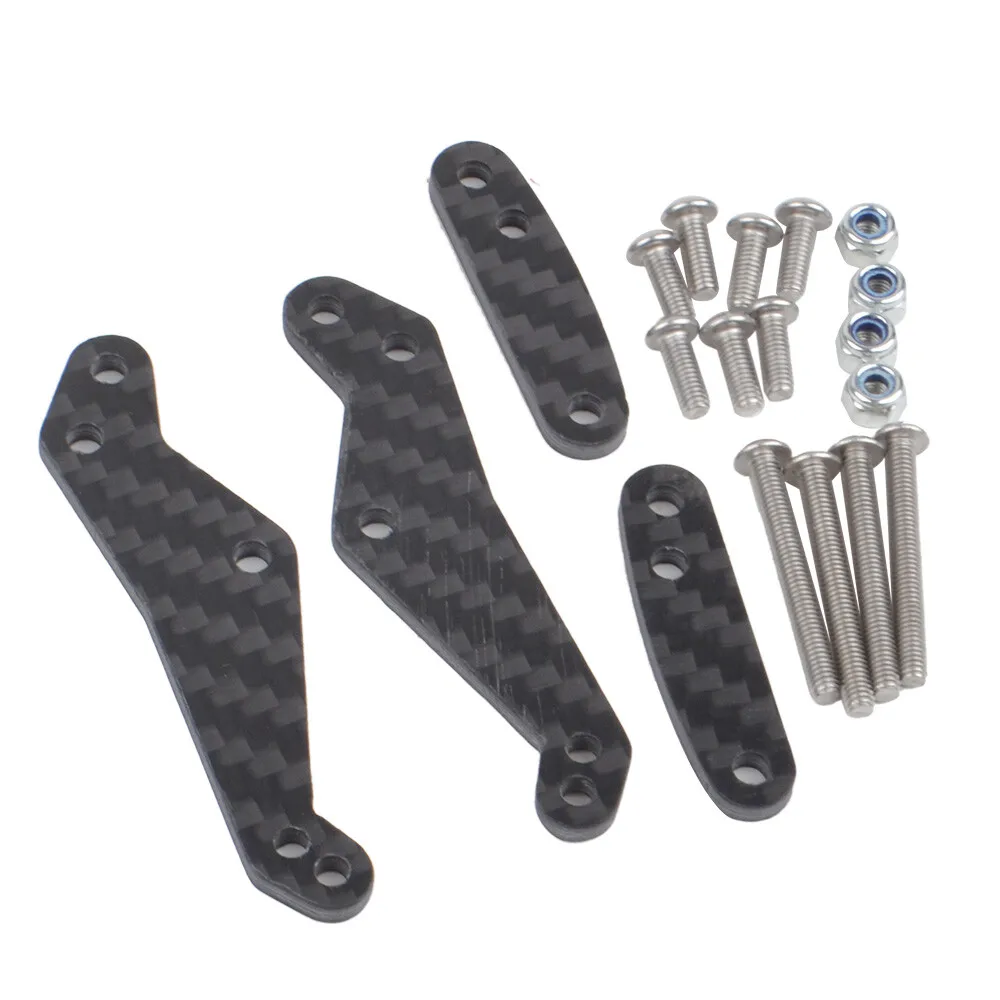 Carbon Fiber Rear Shock Tower Plate for Tamiya Monster Beetle Frog Subaru Brat BlackFoot ORV Chassis Parts