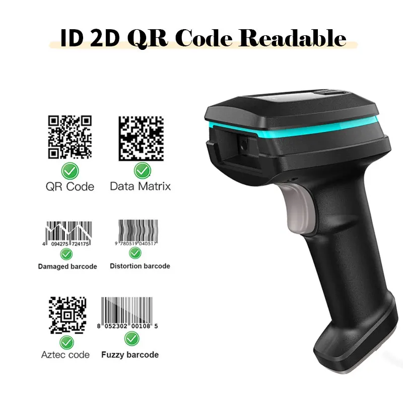 1D  2D OCR Barcode Scanner Handheld Portable Wired USB Reader PDF417 Data Matrix Reading for Retail Store /Passport Identity Car