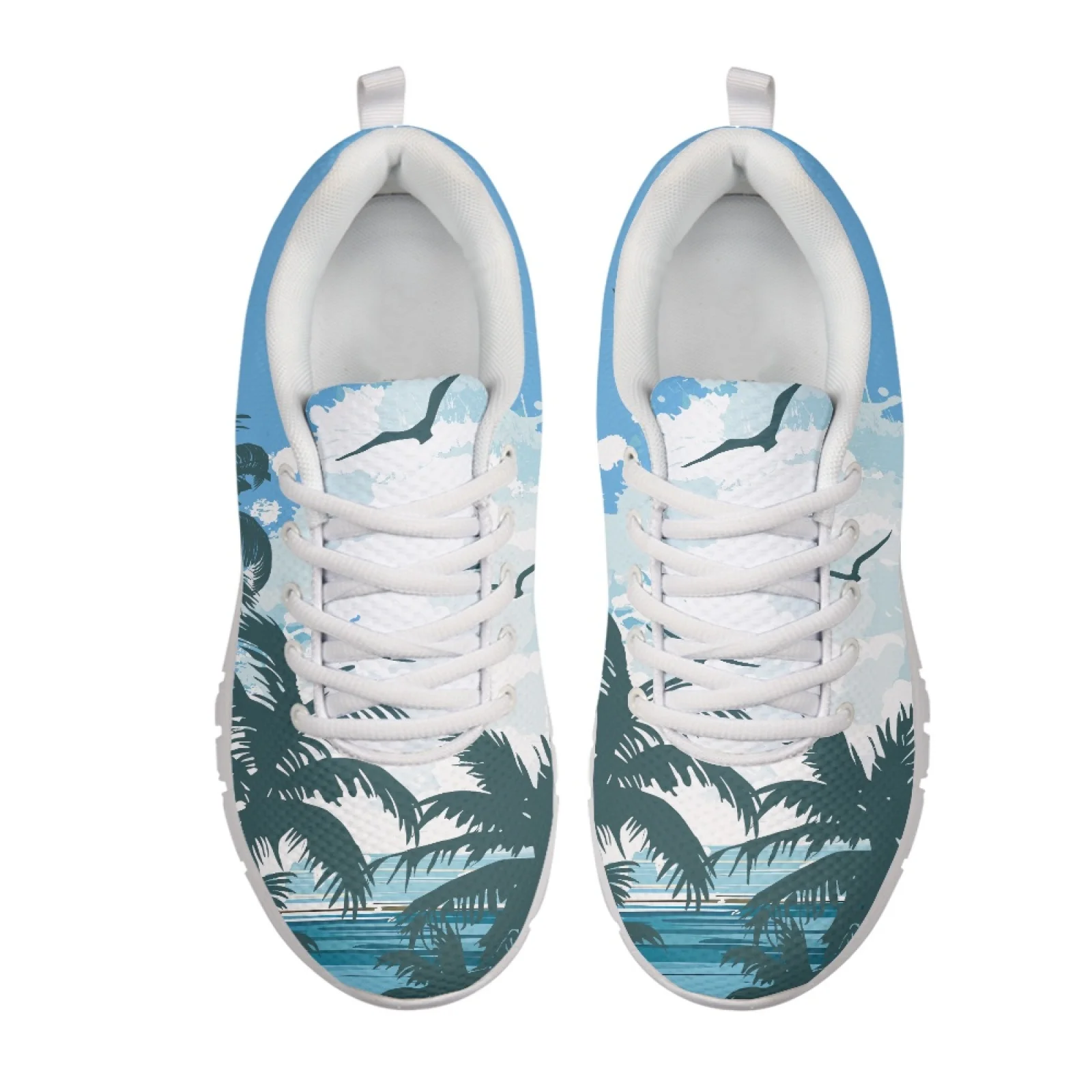 Coloranimal Mushrooms Flowers New Trend Anti-Slip Athletic Footwear for Women Mesh & EVA Sole Tennis Shoes Tennis Running Shoes