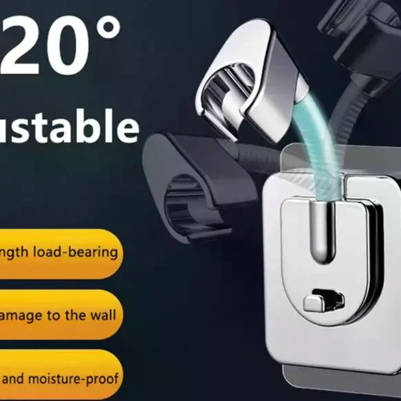 Adjustable Shower Head Holder With 360 Degree Rotation Compatible With Most Shower Heads Easy To Install Requiring No Drilling