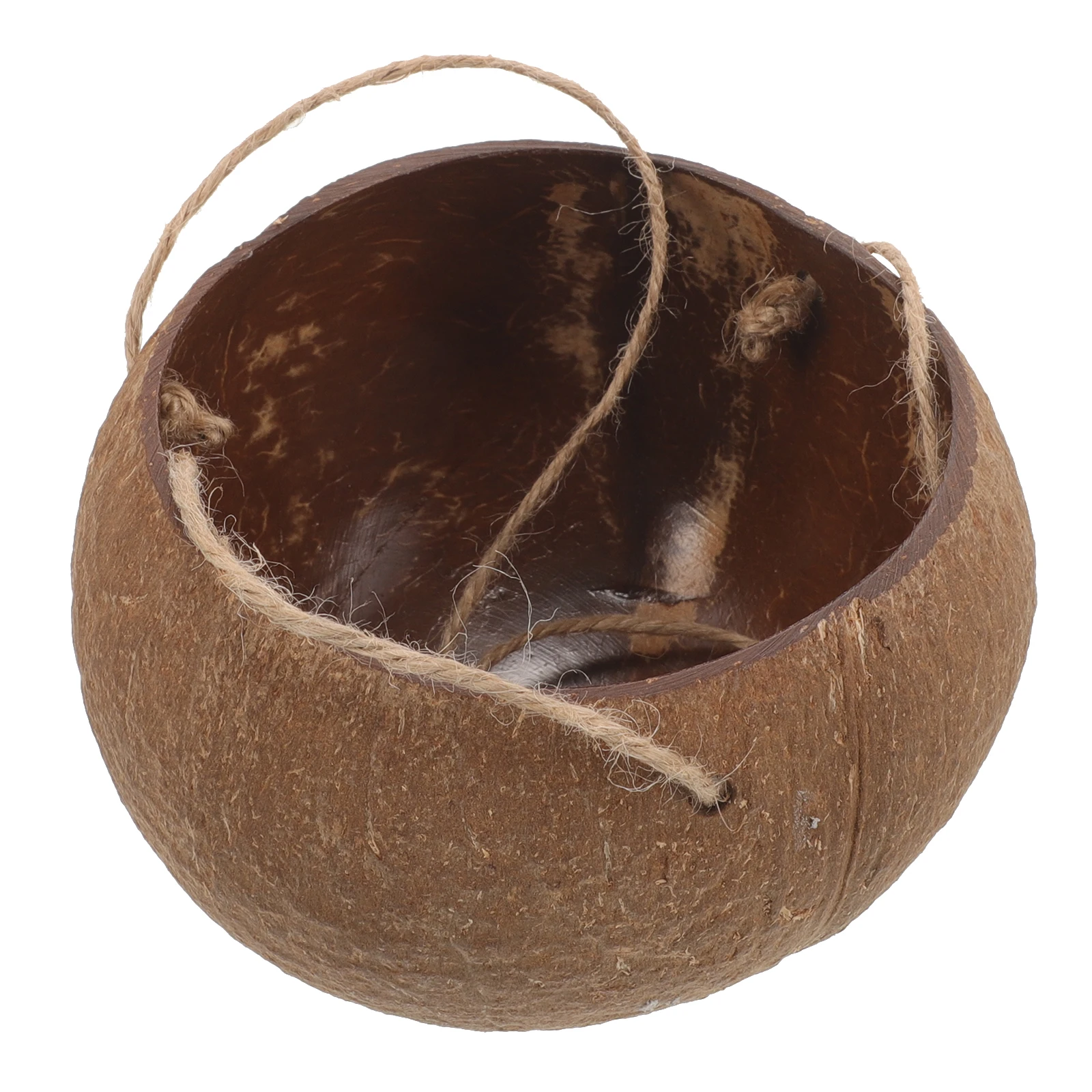 

Coconut Shell Hanging Flower Pot Large Size Natural Planter with Lanyard for Plants Decorative Baskets Wall Mount