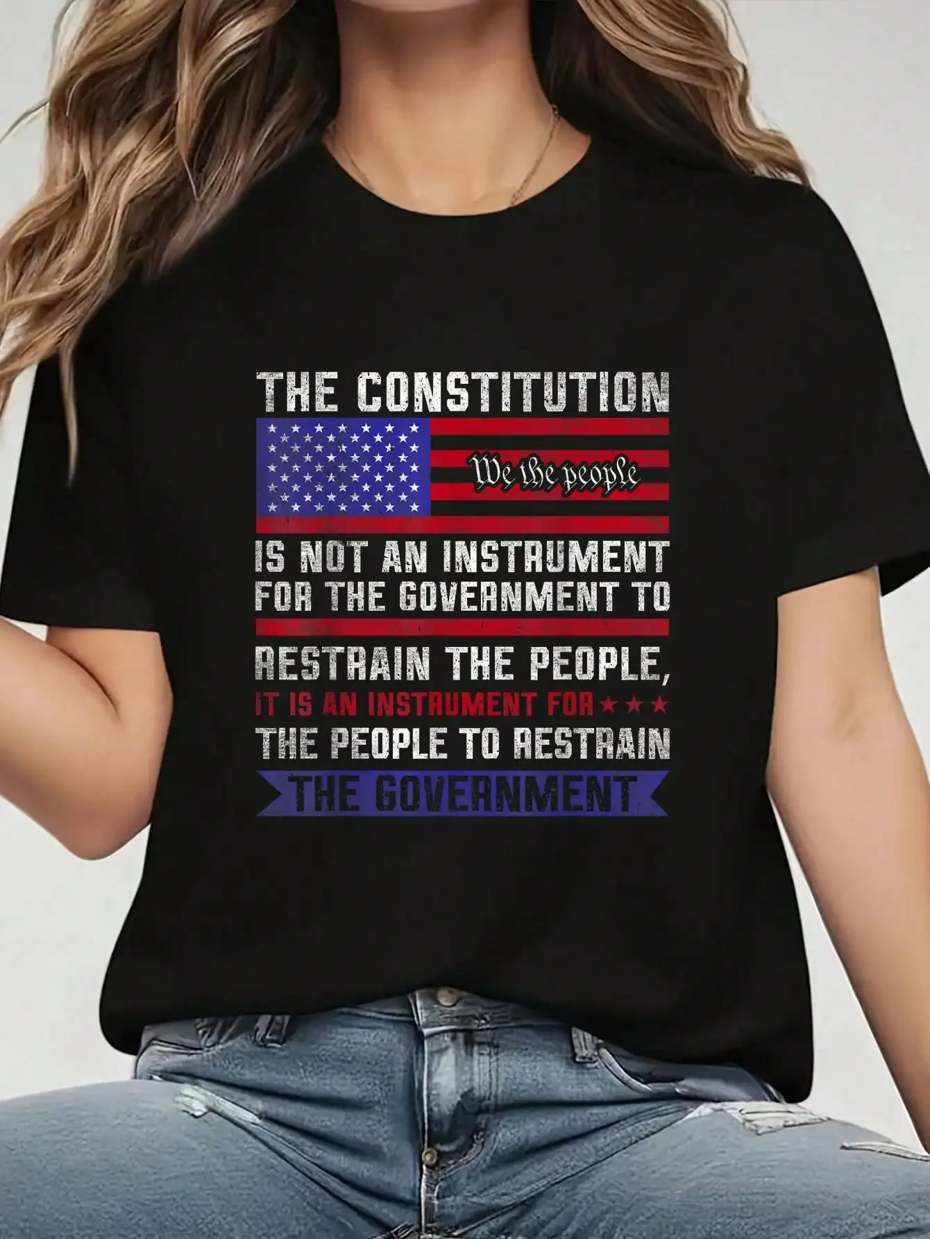 The Constitution Is An Instrument - US Patriotic T-Shirt - Graphic Tees Festival Outfits For Women, Tops For Summer, Top De Mujer Women Summer Clothes