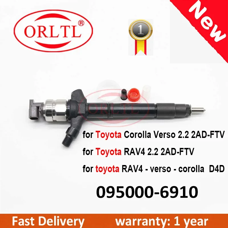 

NEW 095000-6910 095000 6910 0950006910 for Toyota Corolla Verso 2.2 2AD-FTV Diesel Engine Fuel Injector