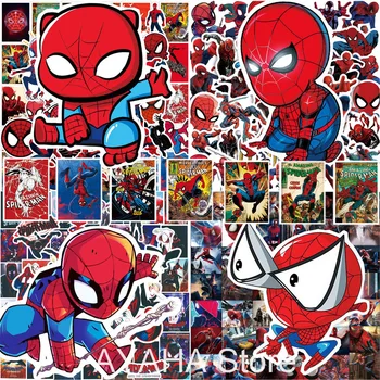 50 Stück Disney Marvel The Avengers Spider Man Aufkleber DIY Laptop Gepäck Skateboard Superheld Graffiti Aufkleber Coole Aufkleber für Kinder
